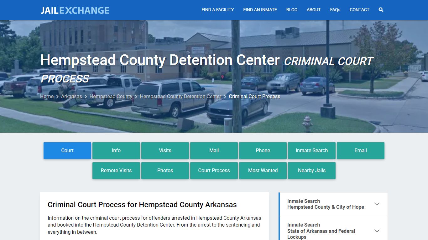 Hempstead County Detention Center Criminal Court Process - Jail Exchange